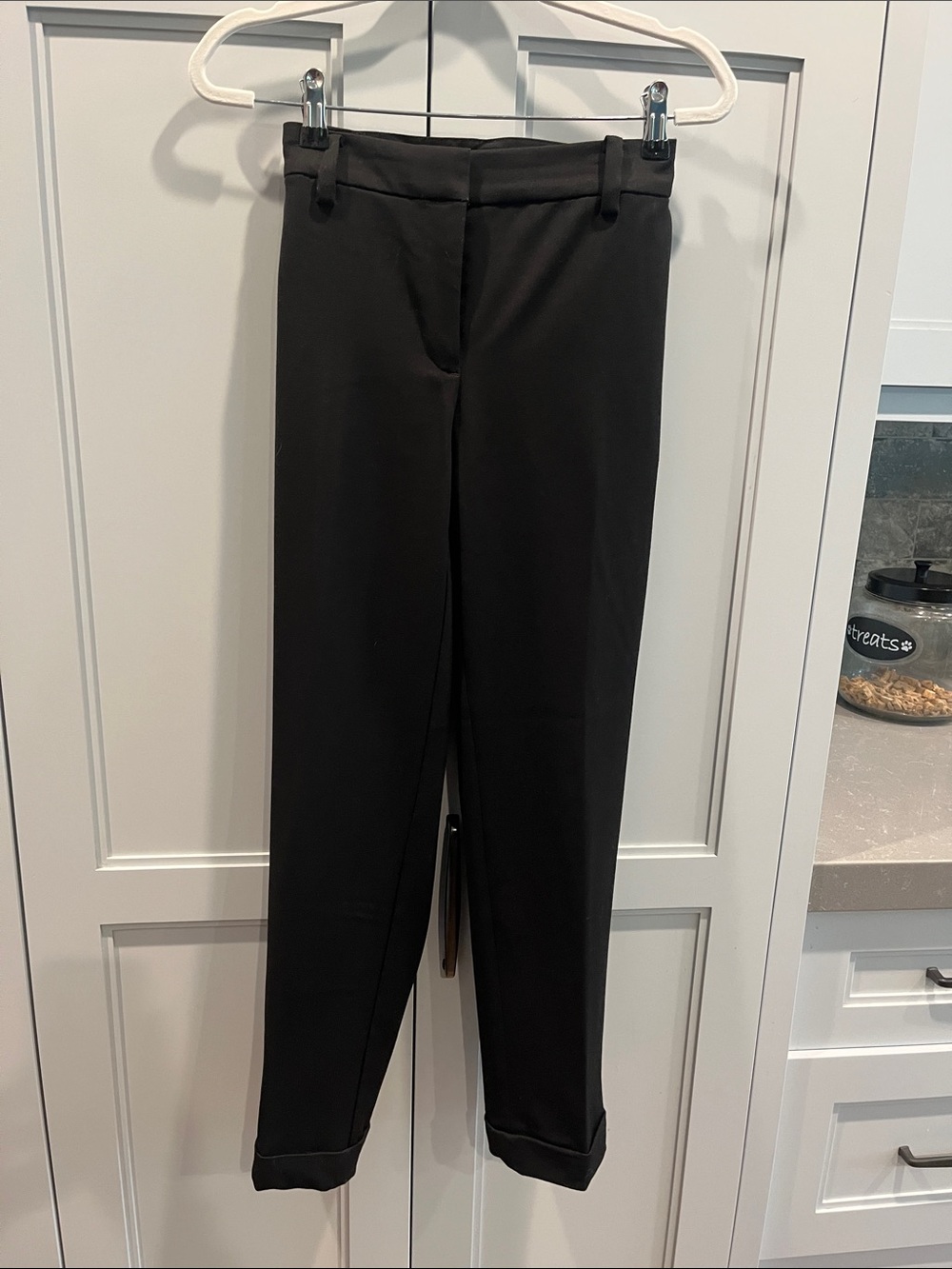 LOFT Black Straight-Leg Dress Pants